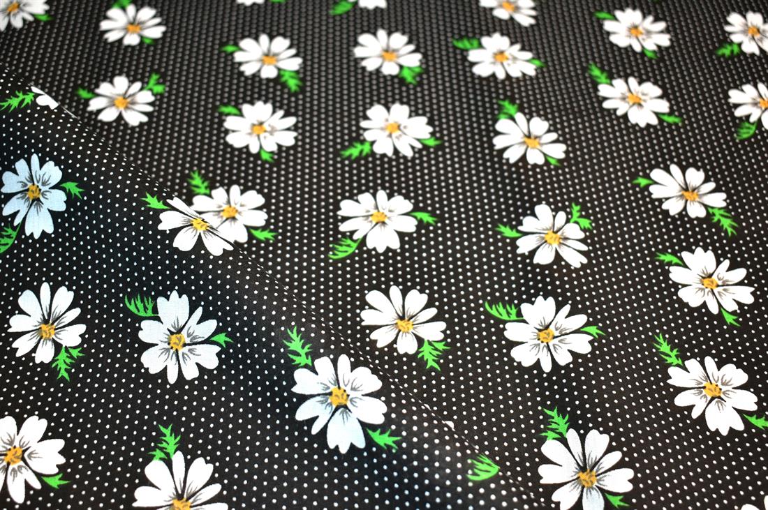 Printed Sunflowers Polycotton Fabric
