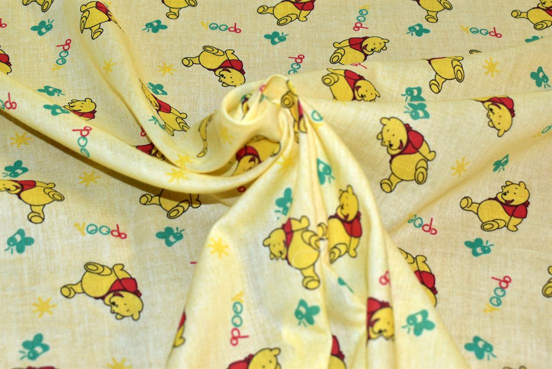 Winnie The Pooh Printed Polycotton Fabric
