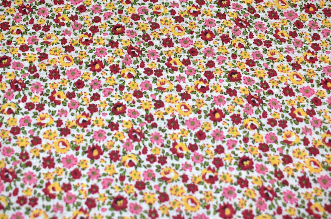 Printed Floral Polycotton Fabric