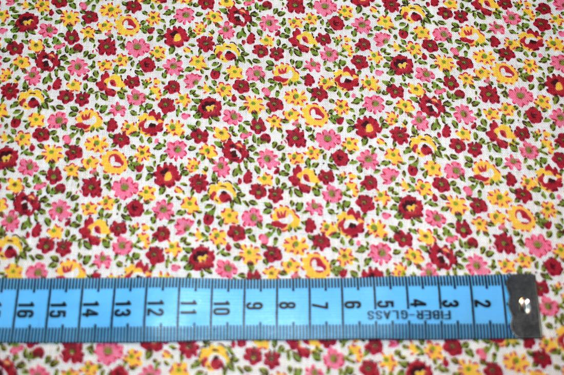 Printed Floral Polycotton Fabric