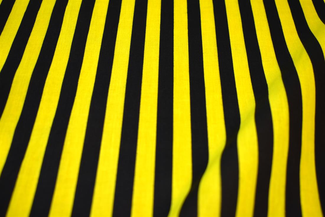 Printed Strips Polycotton Fabric