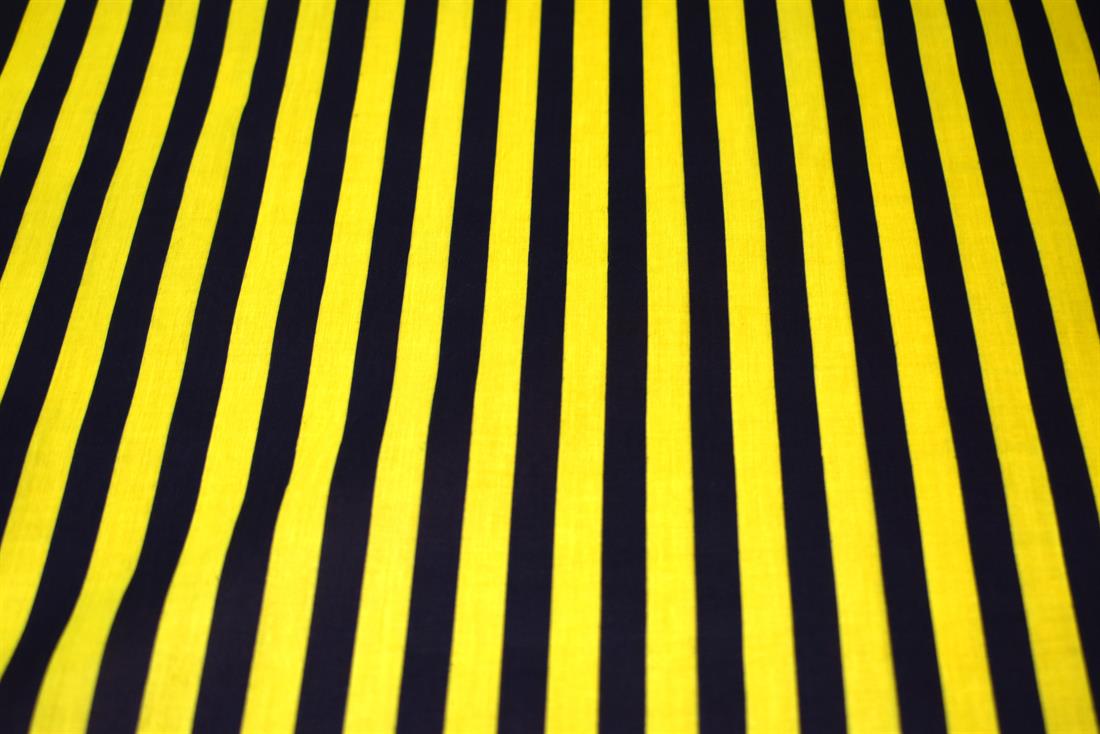 Printed Strips Polycotton Fabric