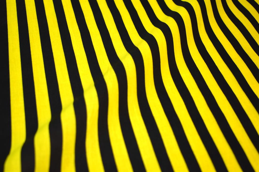 Printed Strips Polycotton Fabric