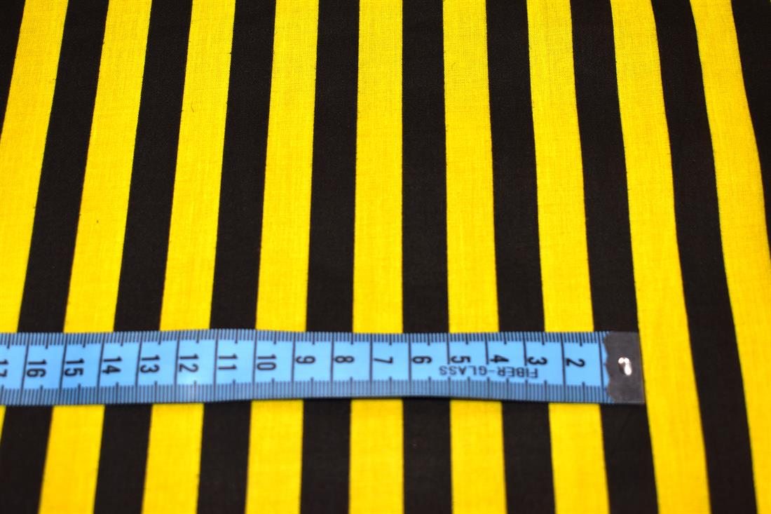 Printed Strips Polycotton Fabric