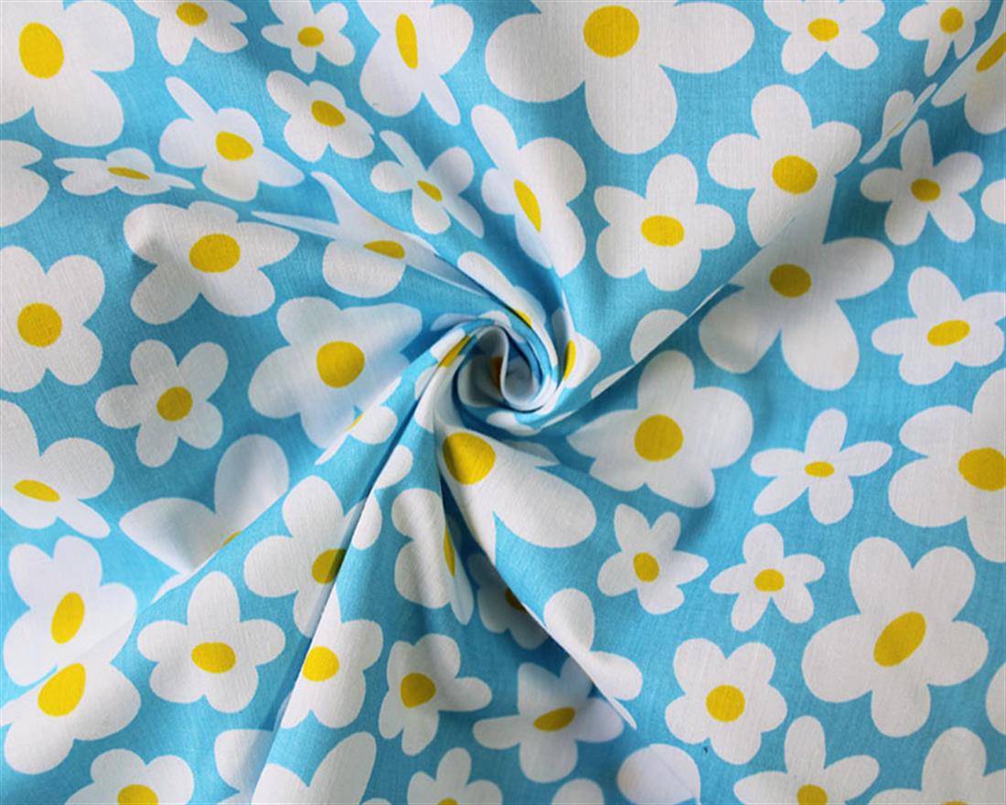 Mindy Florals Egg Flowers Polycotton Printed Fabric