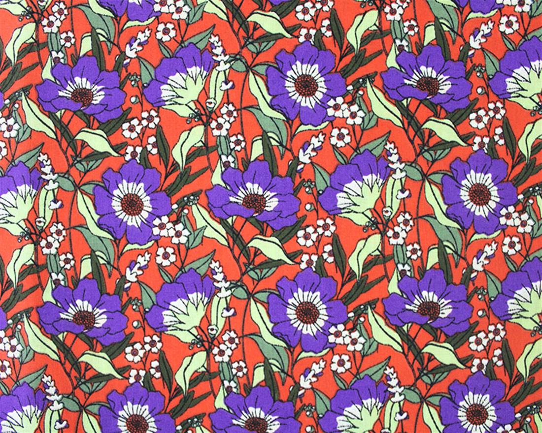 Mindy Florals Field Blooms Printed PolyCotton Fabric