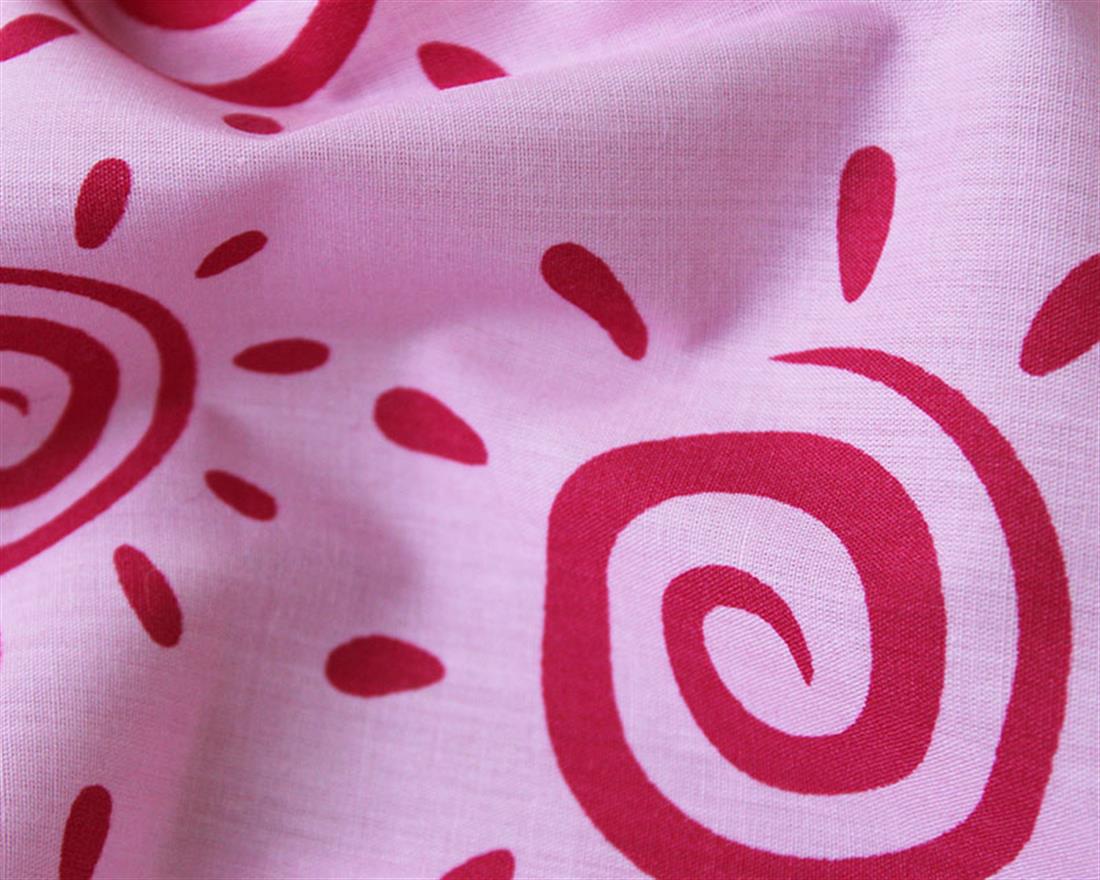Swirly Suns Polycotton Printed Fabric