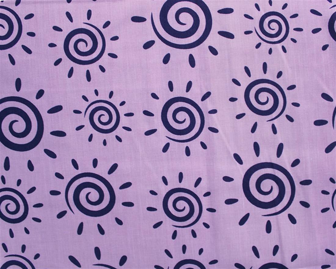 Swirly Suns Polycotton Printed Fabric