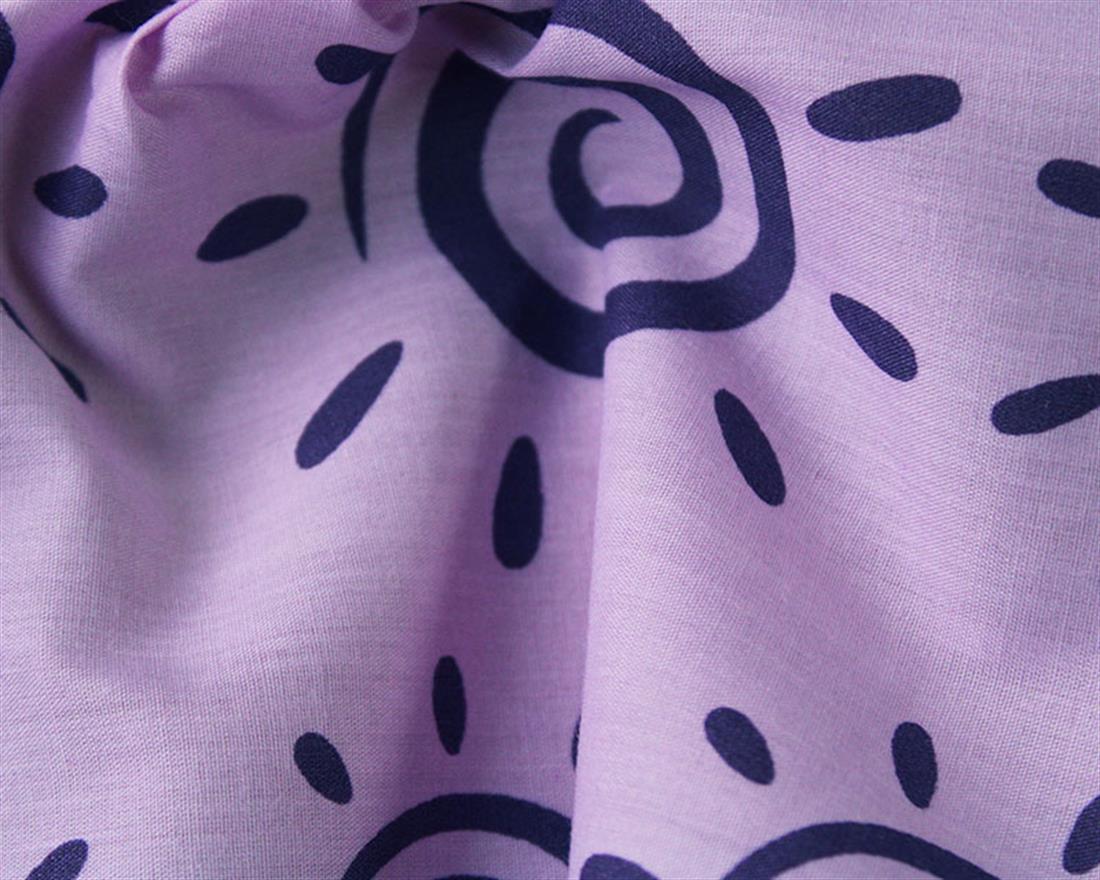 Swirly Suns Polycotton Printed Fabric