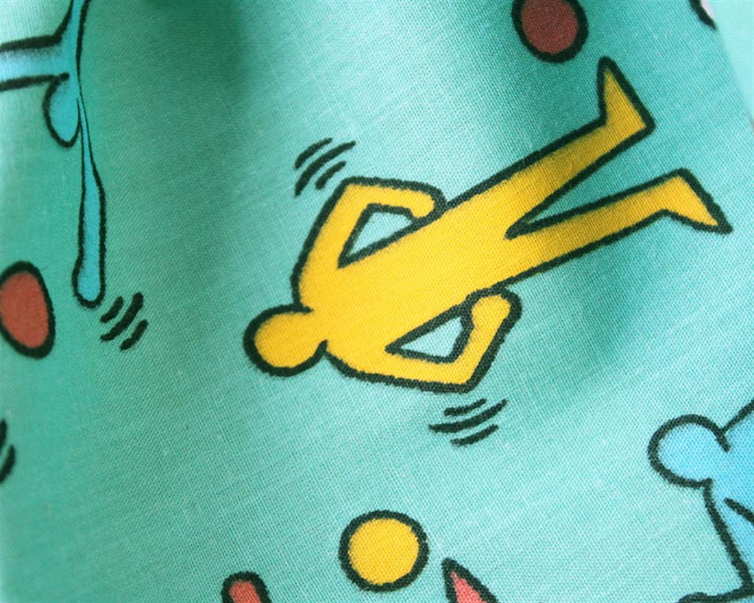 Soccer People Polycotton Printed Fabric