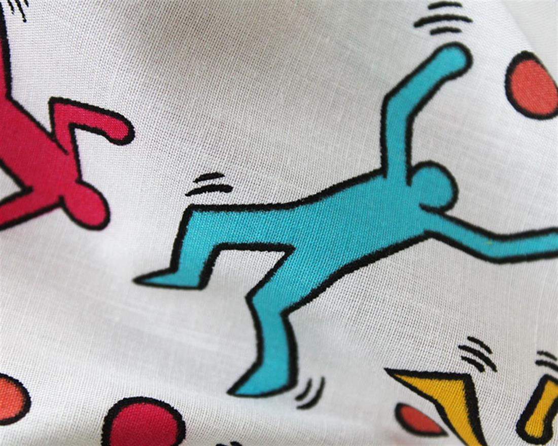 Soccer People Polycotton Printed Fabric