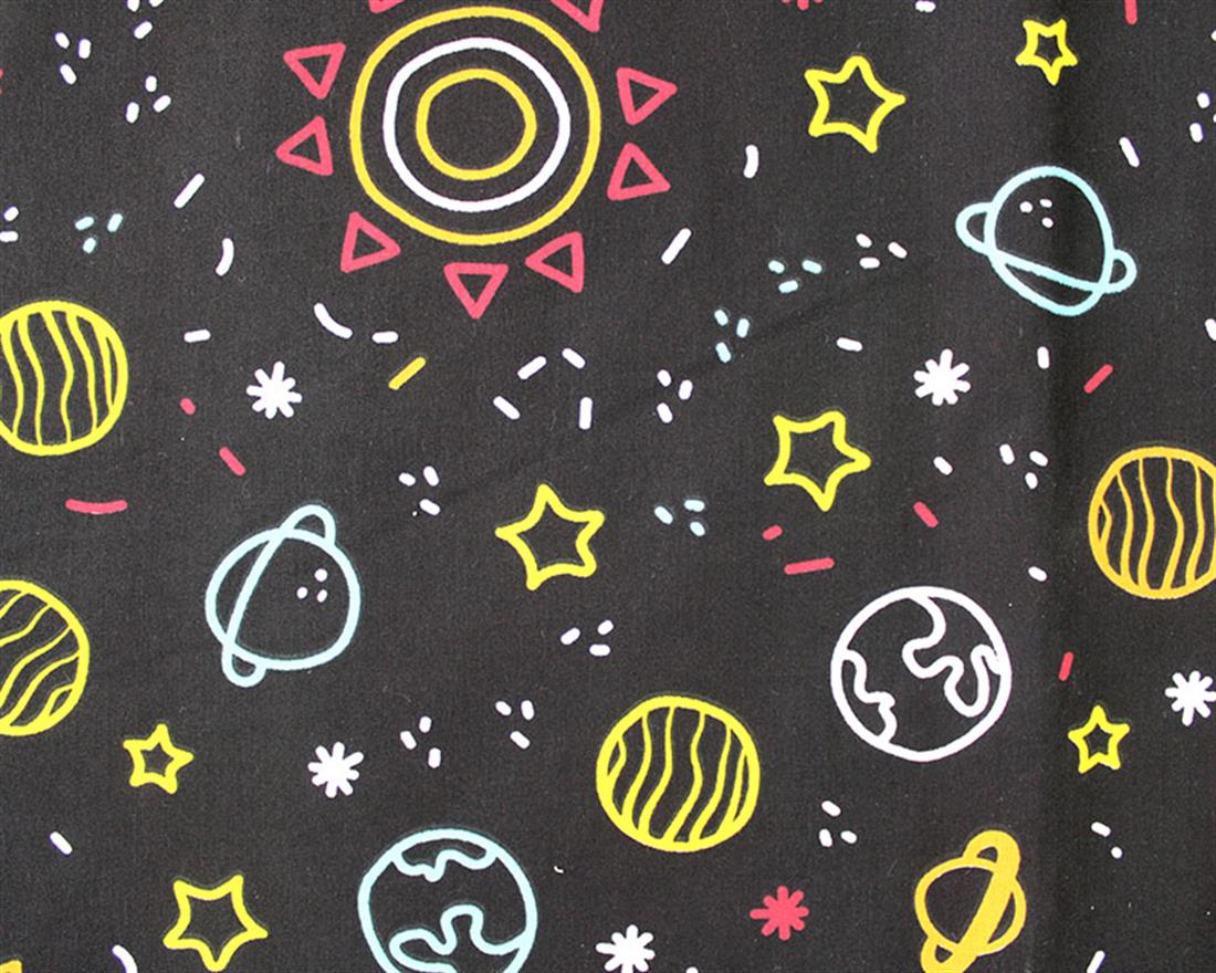 Soccer People Polycotton Printed Fabric