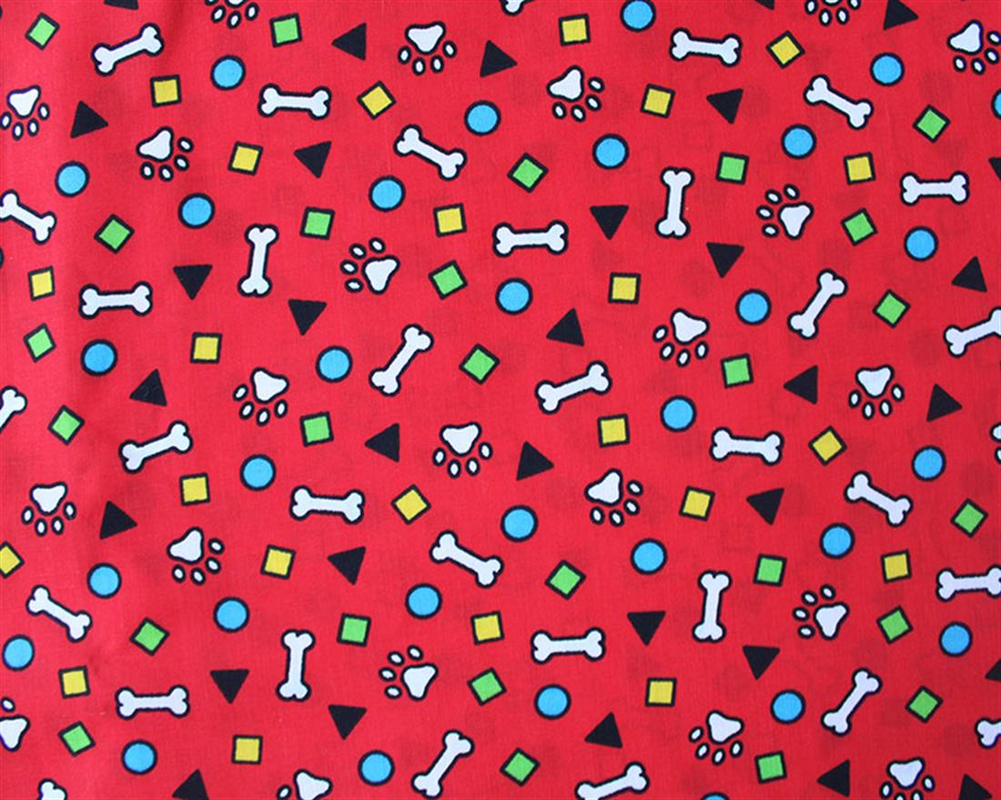 Doggie Shapes Polycotton Printed Fabric