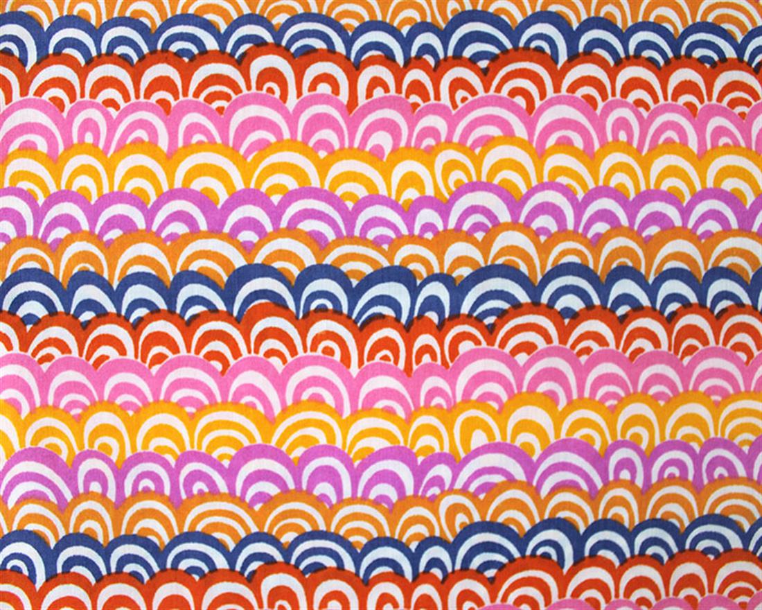 Doodle Rainbows Polycotton Printed Fabric