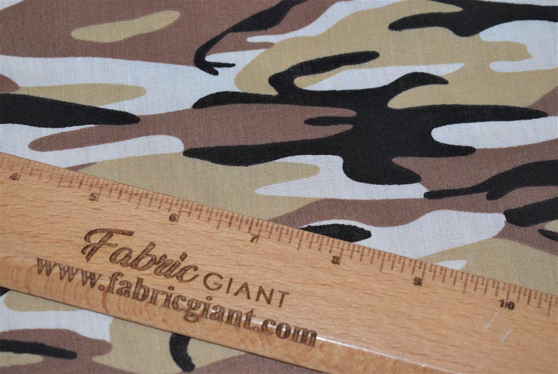 Camouflage Print PolyCotton Fabric