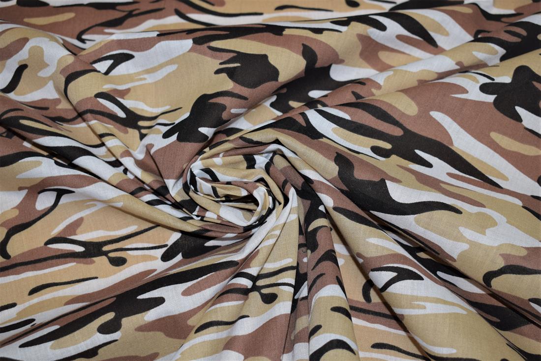 Camouflage Print PolyCotton Fabric