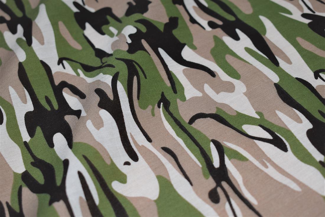 Camouflage Print PolyCotton Fabric