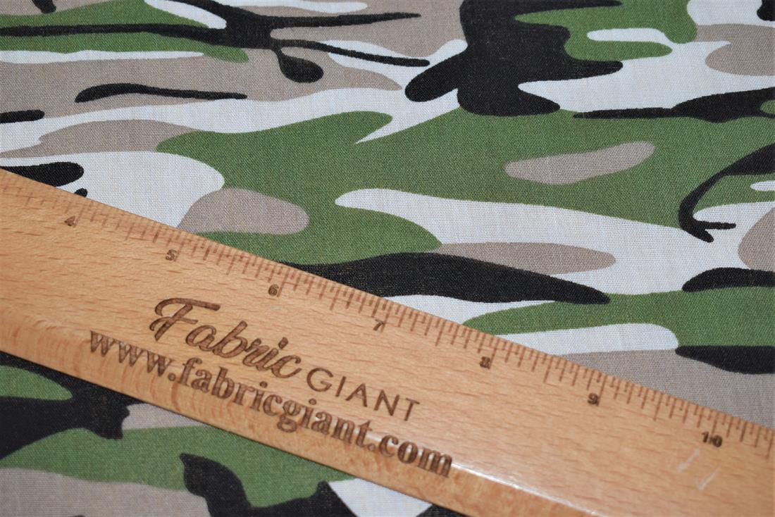 Camouflage Print PolyCotton Fabric