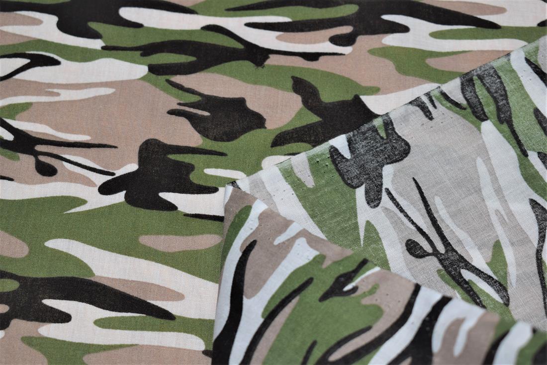 Camouflage Print PolyCotton Fabric