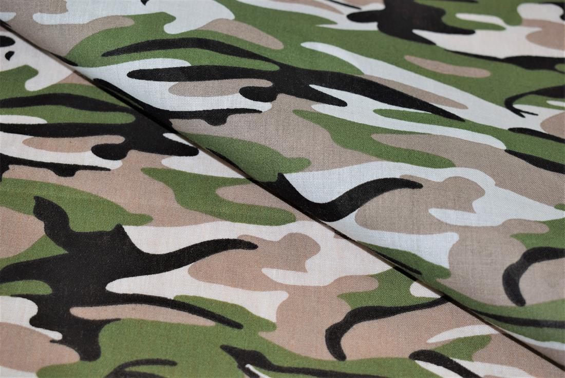Camouflage Print PolyCotton Fabric