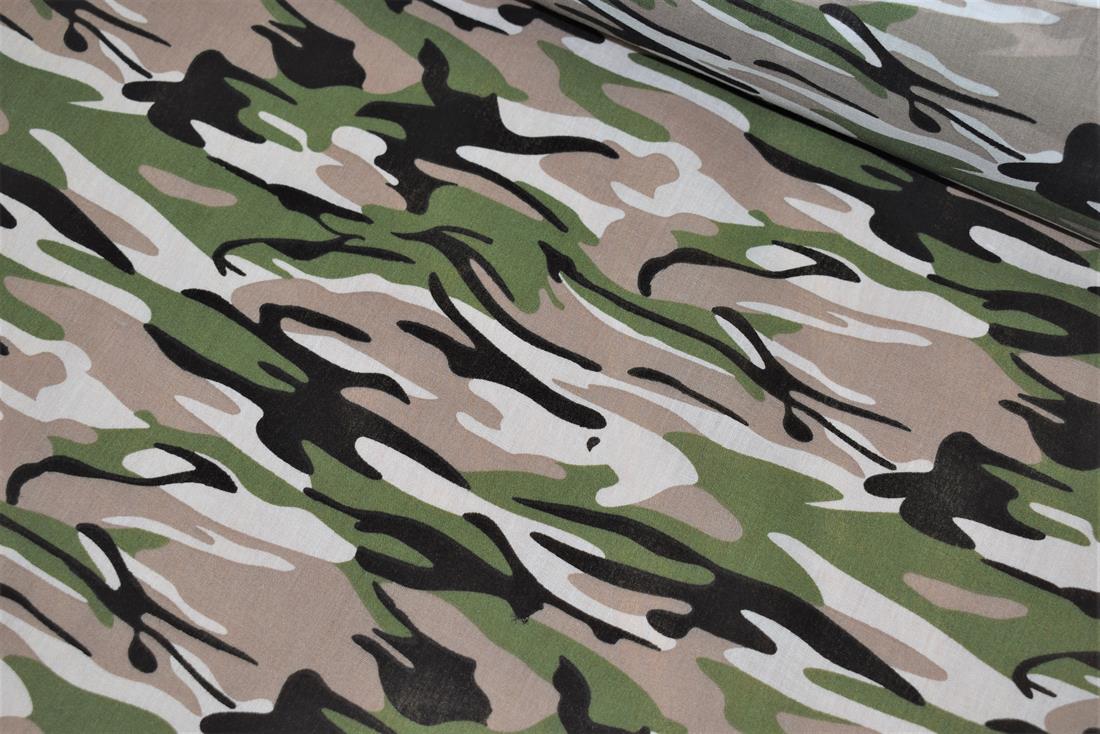 Camouflage Print PolyCotton Fabric