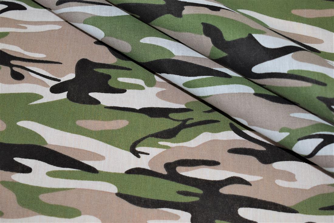 Camouflage Print PolyCotton Fabric