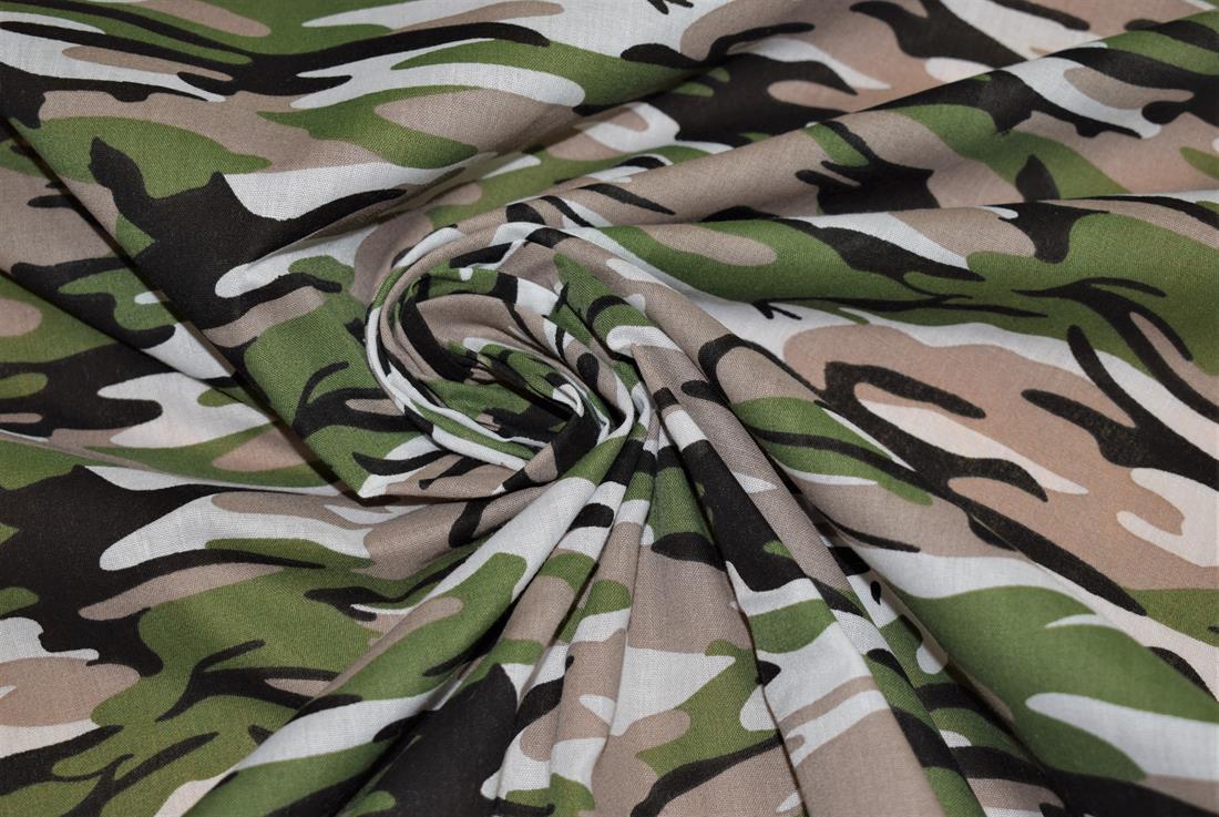Camouflage Print PolyCotton Fabric