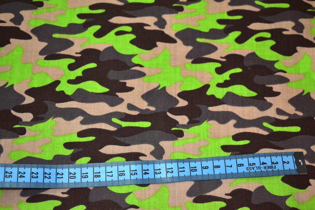 Camo Polycotton Printed Fabric
