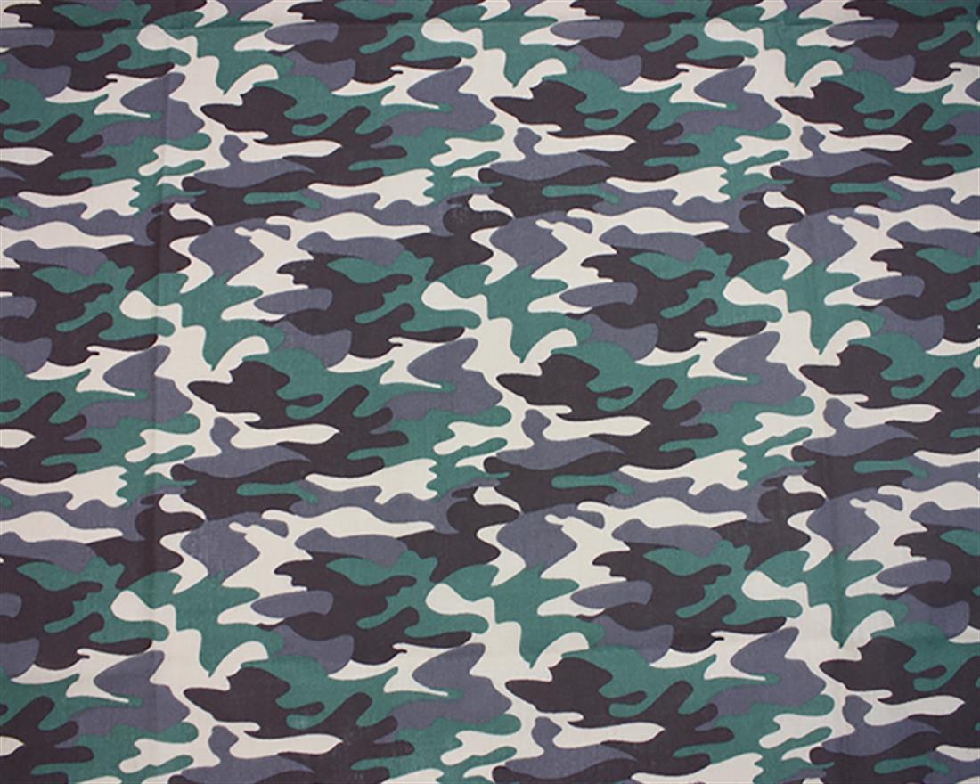Camo Polycotton Printed Fabric