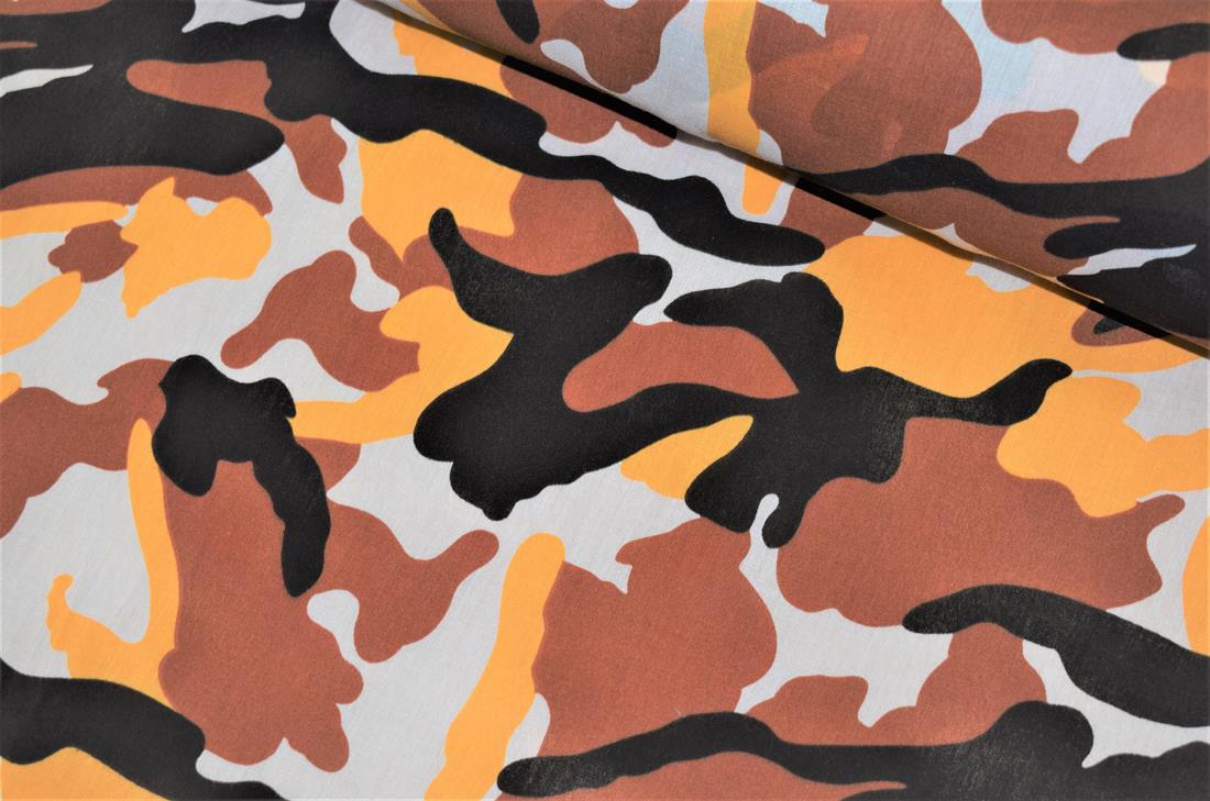 Camouflage Print PolyCotton Fabric