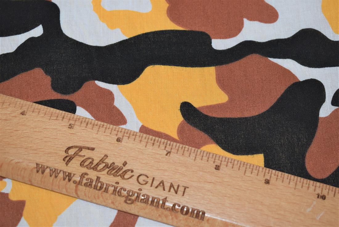 Camouflage Print PolyCotton Fabric