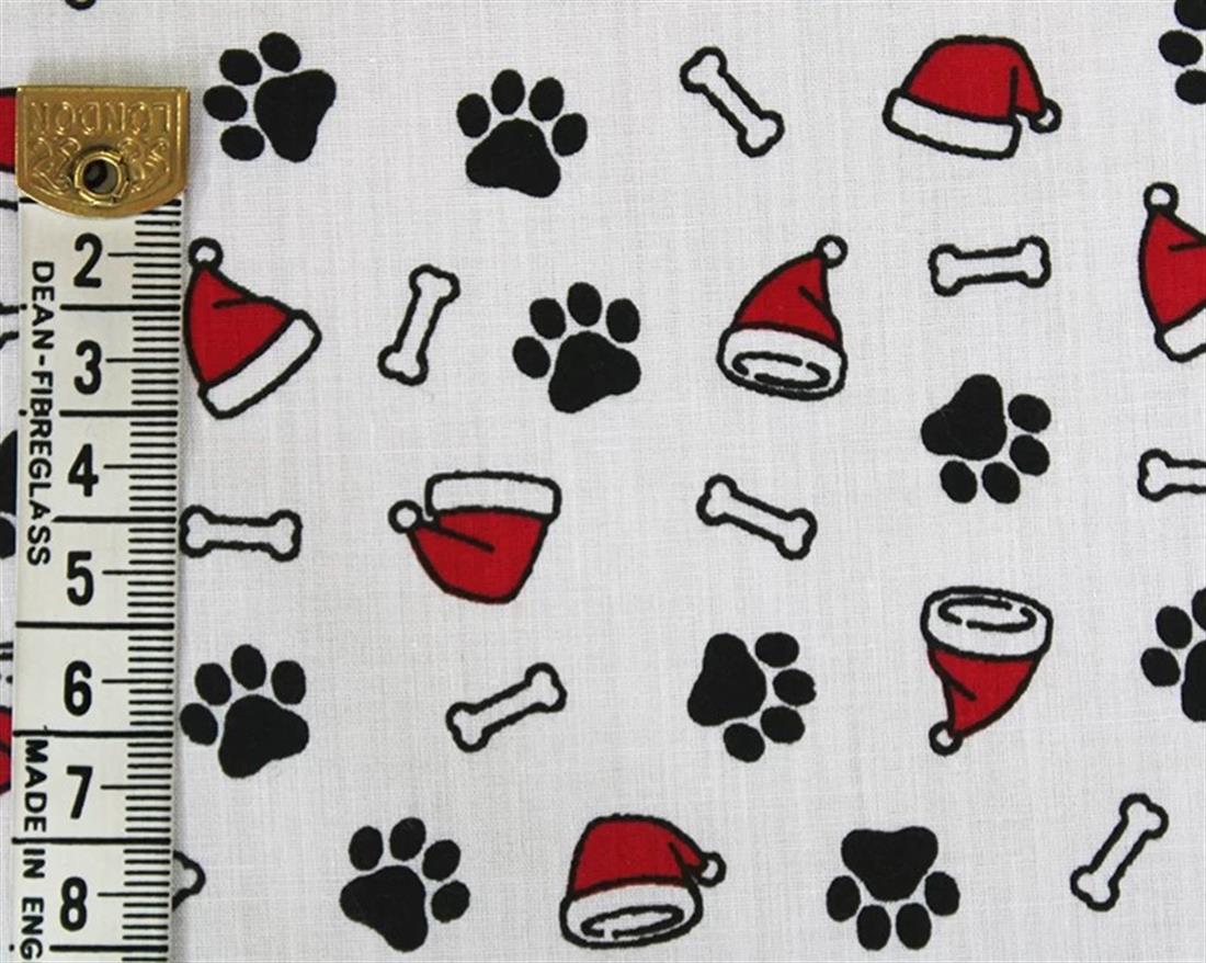 MP Polycotton Festive Paws Mixing Polyester and Cotton Together Gives…