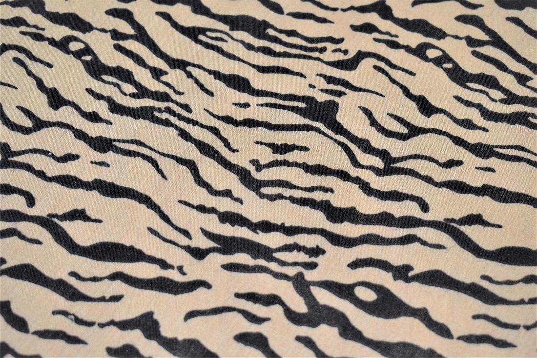 Camel Tiger Printed Polycotton Fabric
