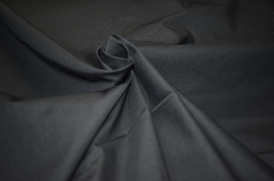 Black Plain Polycotton Fabric