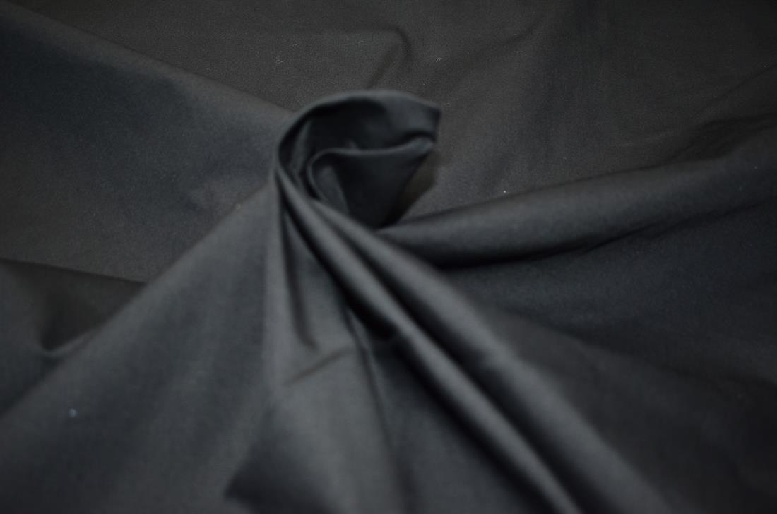 Black Plain Polycotton Fabric
