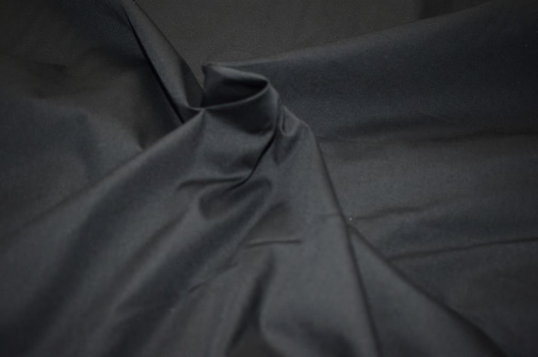 Black Plain Polycotton Fabric