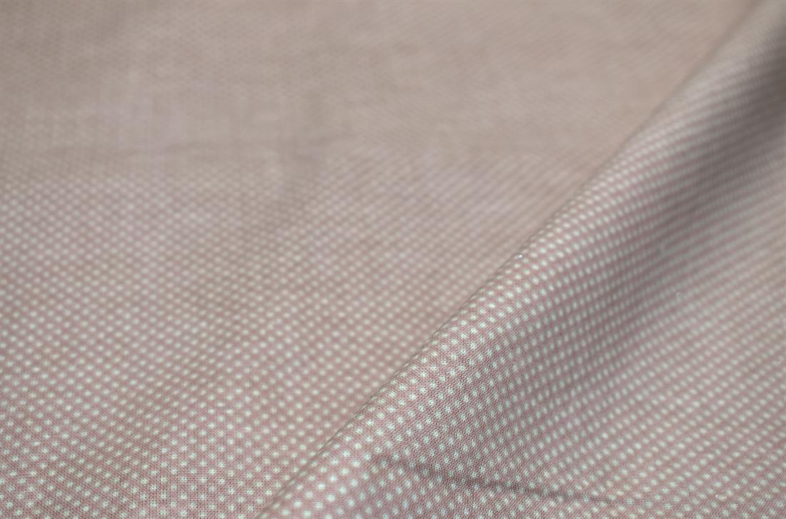 Light Peach Printed Floral Polycotton Fabric