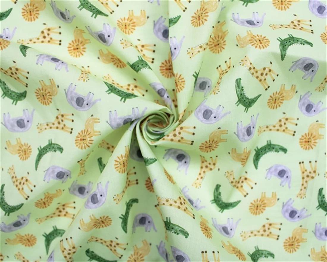 MP Digital Polycotton Animals A Lively Fabric