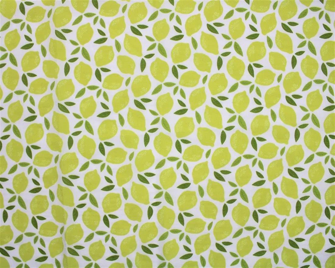 White MP Digital Polycotton Lemons A Bright Fabric
