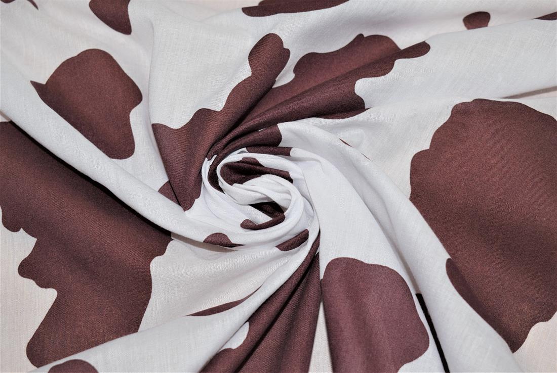 Cow Printed Polycotton Fabric