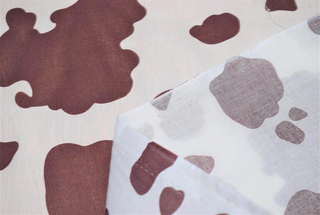 Cow Printed Polycotton Fabric