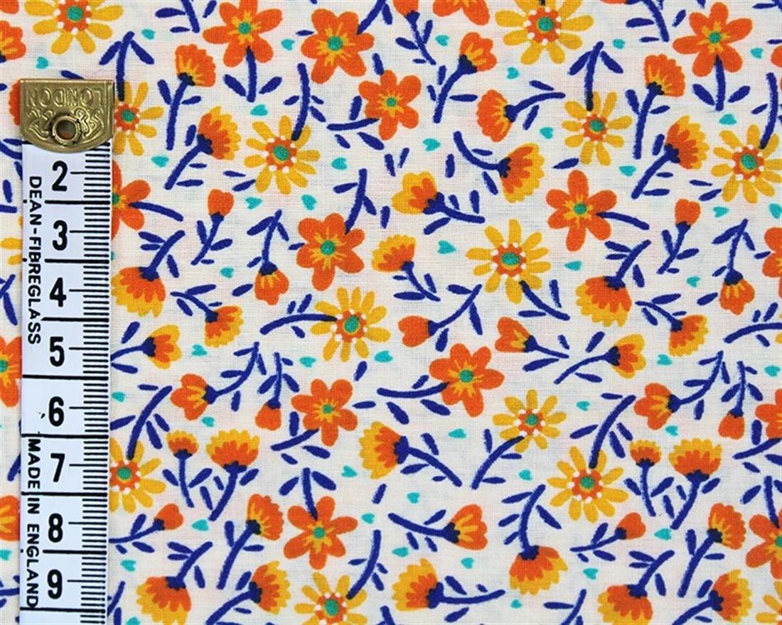 Mindy Polycotton Ditsy A Soft Printed Fabric