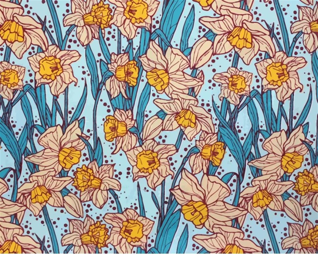 Mindy Polycotton Tropical Flowers A Vibrant Fabric