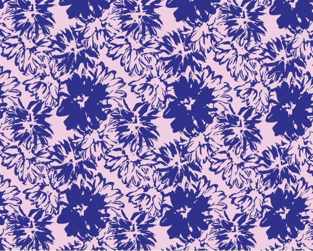 Pink Mindy Digital Polycotton Brush Flowers Is a Durable Printed…