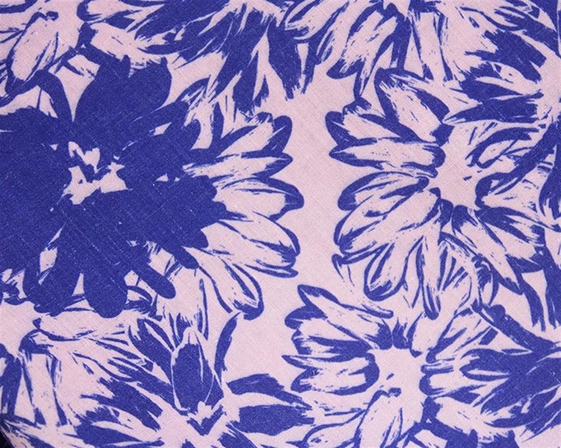 Pink Mindy Digital Polycotton Brush Flowers Is a Durable Printed…