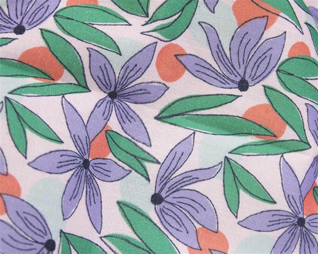 Pink & White Mindy Digital Polycotton Flowers Is a Durable Printed…