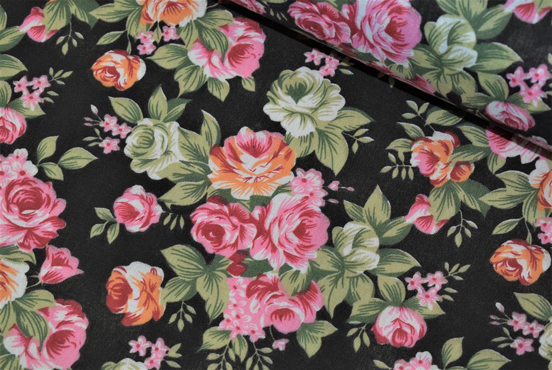 Floral Print PolyCotton Fabric