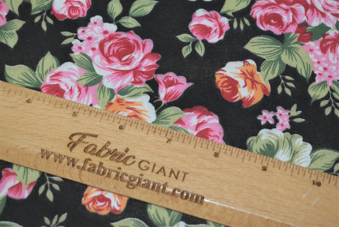 Floral Print PolyCotton Fabric