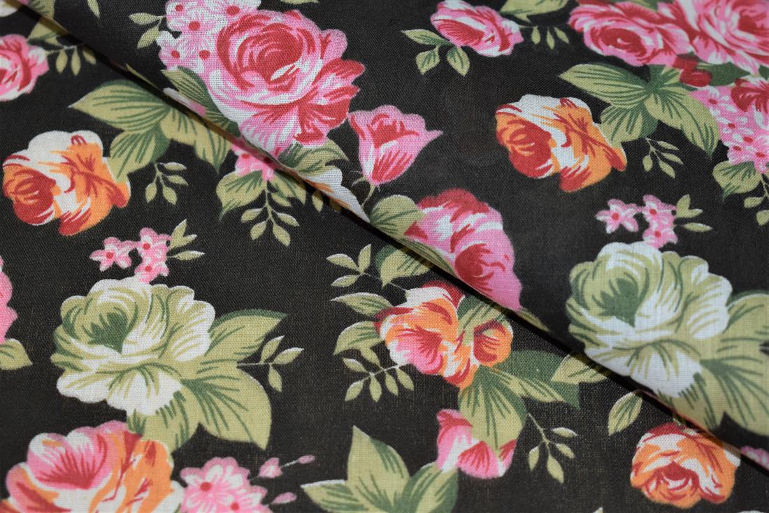 Floral Print PolyCotton Fabric