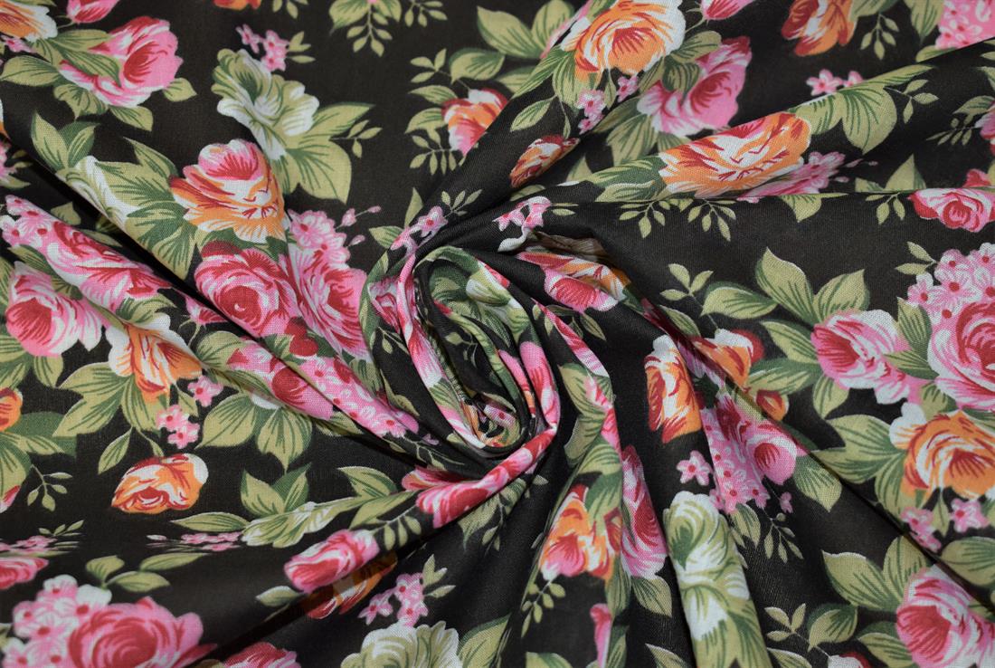 Floral Print PolyCotton Fabric